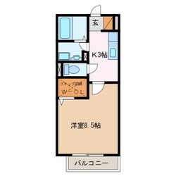 高茶屋駅 徒歩20分 2階の物件間取画像